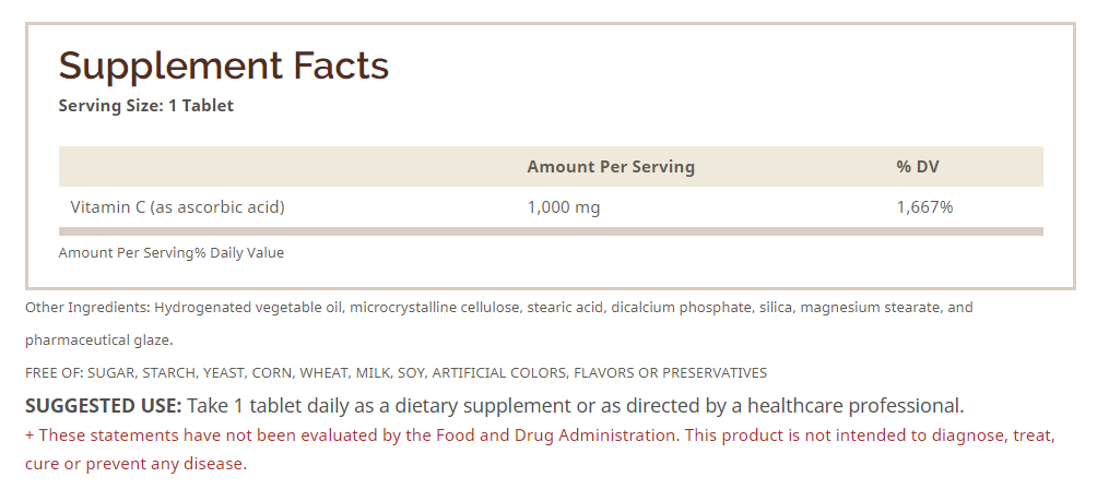 windmill natural vitamins sustained Release C-1000-100Serv.-100Tabs.