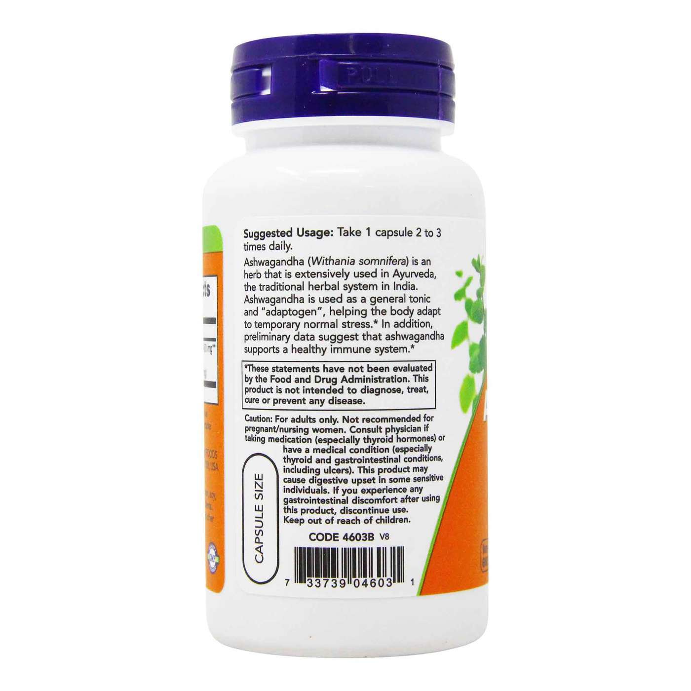 Now Foods Standardized Extract Ashwagandha 450mg-90Serv.-90Veg Caps.