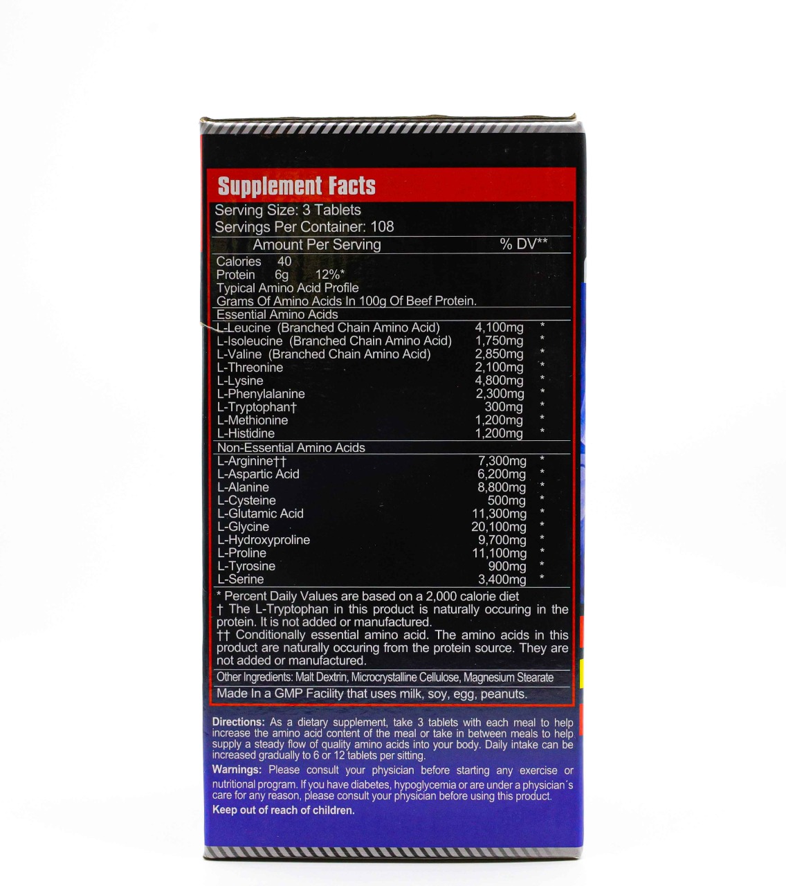 Mega Sport Chicken Amino-108Serv.-325Tabs.