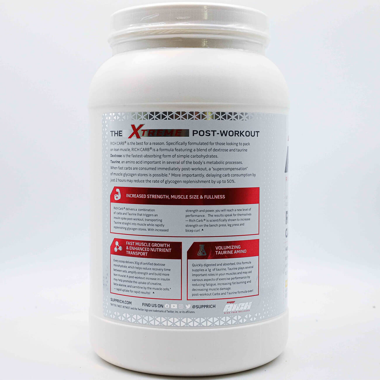 Supp Rich Xtreme Carbohydrates-30Serv.-1020G.-Pineapple Twist