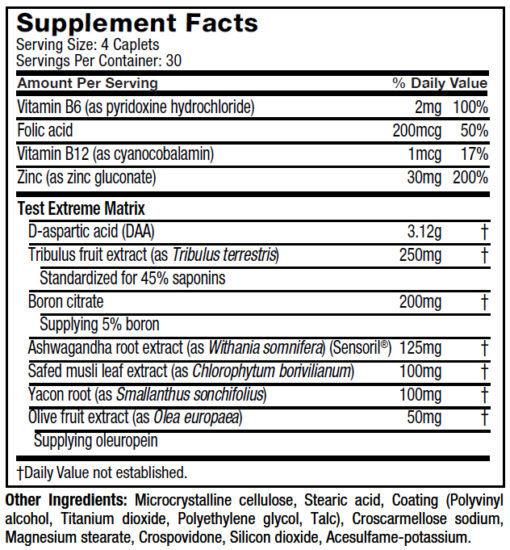 Muscletech Test 3x SX-7-30Serv.-120Caplets.