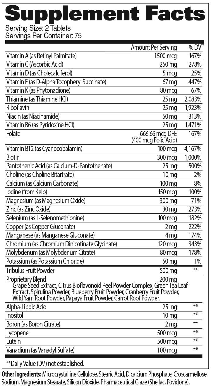 Gat Sport Mens Multi+Test-75Serv.-150Tabs.
