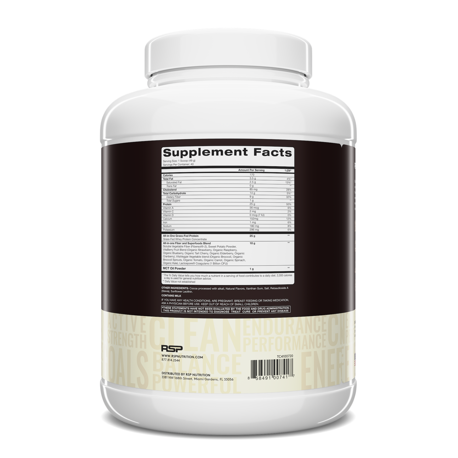 Rsp Clean Active Nutrition Truefit-40serv-1.96G-Chocolate