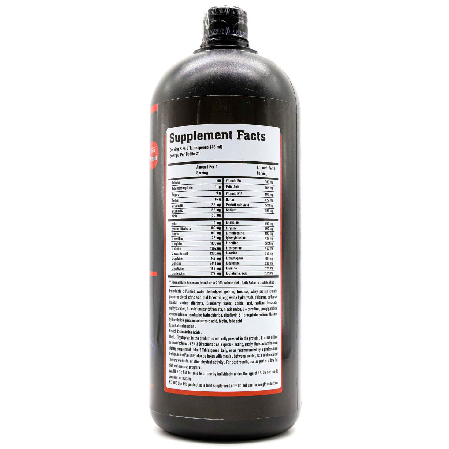 Supplement X Liquid Amino Beef-945Ml-21Serv.-Blueberry