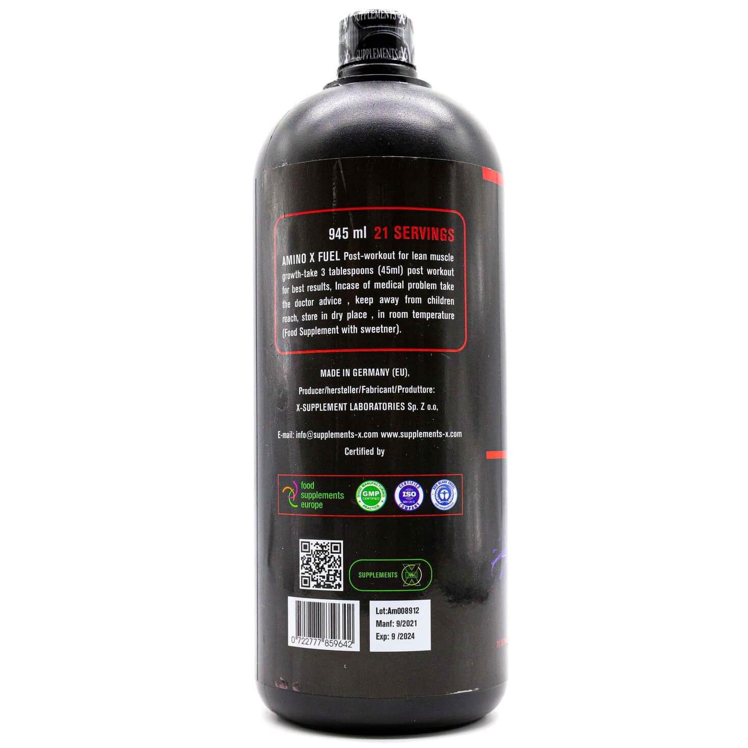Supplement X Liquid Amino Beef-945Ml-21Serv.-Blueberry