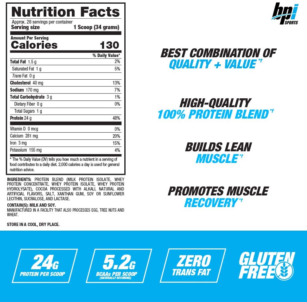 BPI Sports Best Protein-69Serv.-2329g- Chocolate Brownie