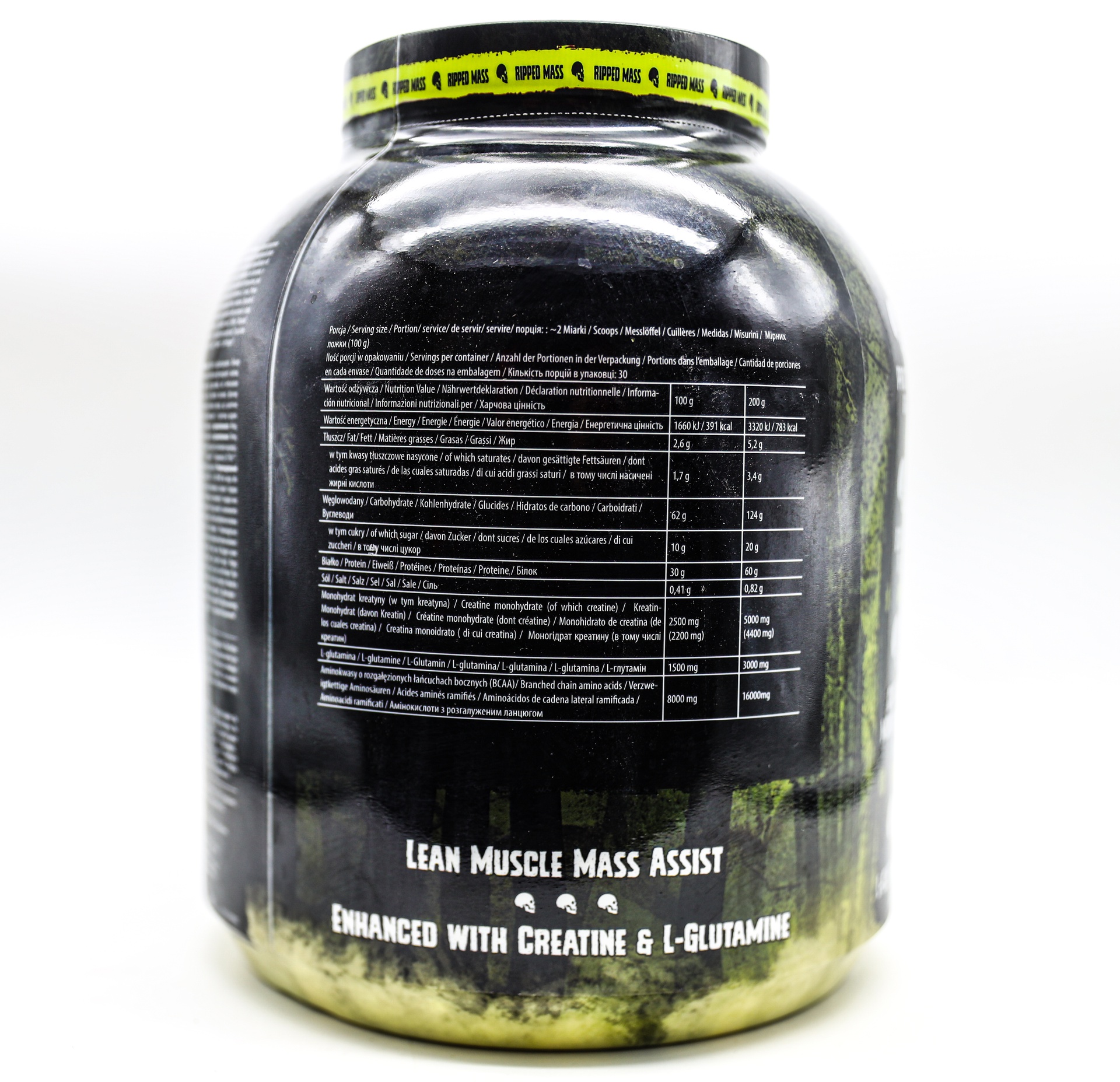 Skull Labs Ripped Mass-30Serv.-3kg.-Strawberry