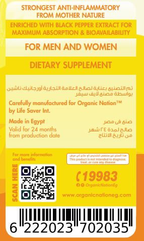 Organic Nation Curcumin 1000-60Serv.-60Tabs 6222023702035