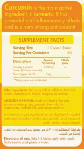 Organic Nation Curcumin 1000-60Serv.-60Tabs 6222023702035