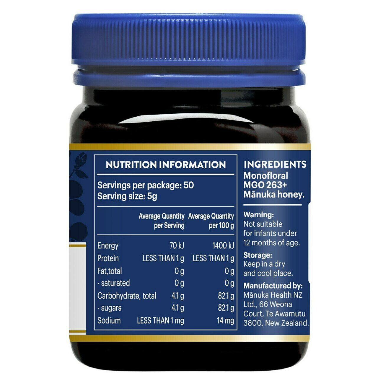 Manuka Health Manuka Honey MGO115-50Serv.-250G