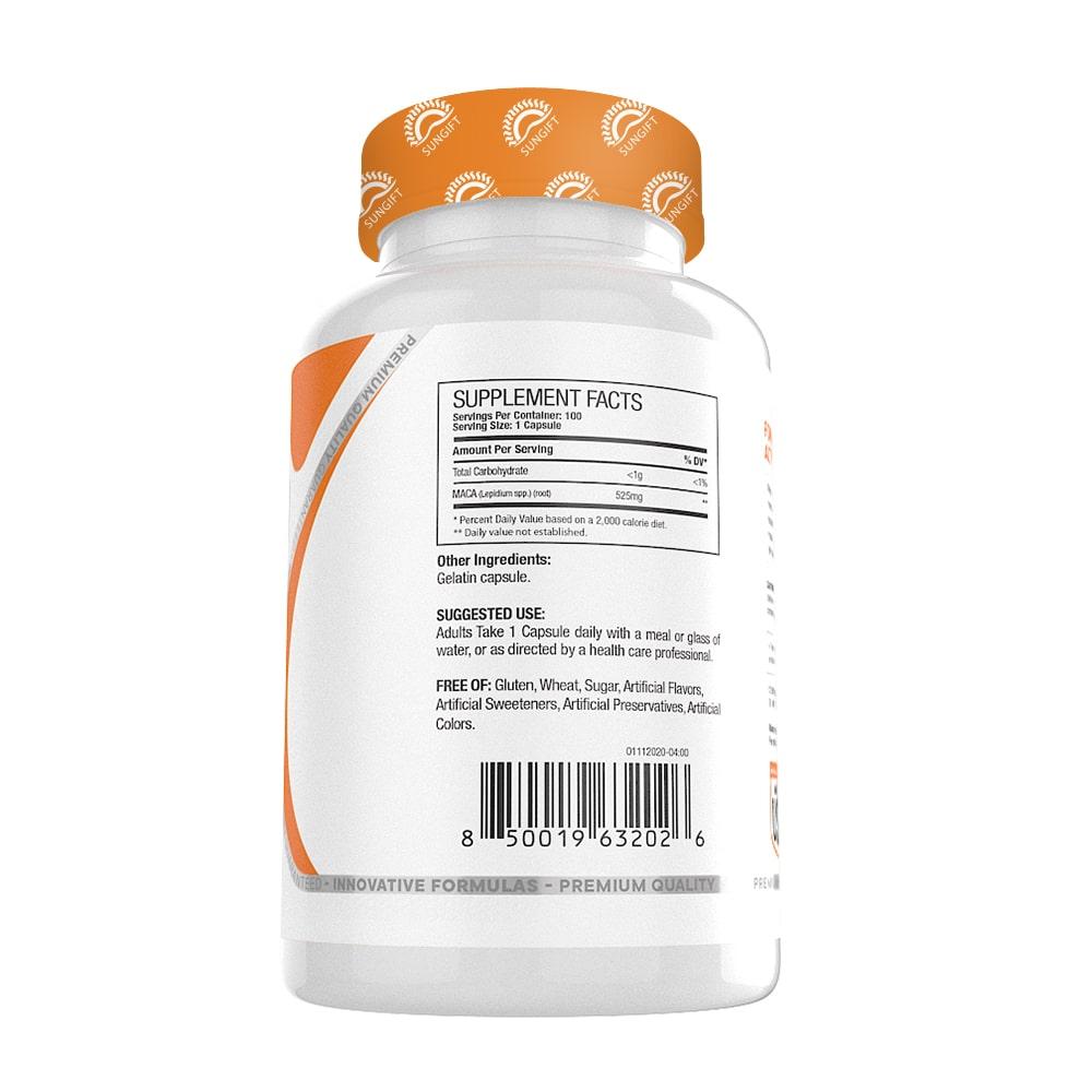 Sun Gift Maca 525Mg-100Serv.-100Caps.
