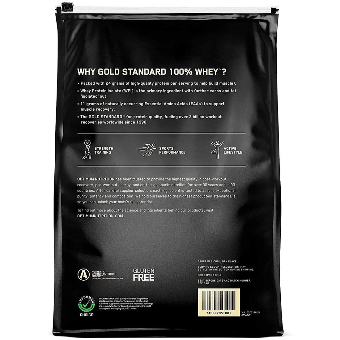 Optimum Nutrition Gold Standard 100% Whey-149Serv.-4.54KG-Delicious Strawberry