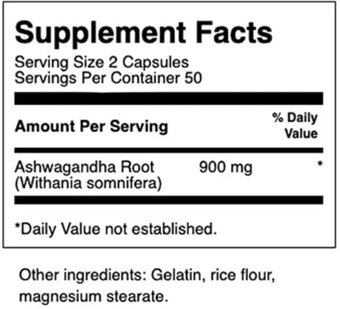 Swanson Full Spectrum Ashwagandha-50Serv.-100Caps.