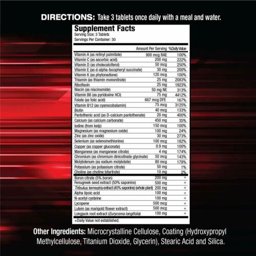 Musclemeds Testoserone Boosting Vitamin T Multi-Vitamin For Men-30Serv.-90Tablets.