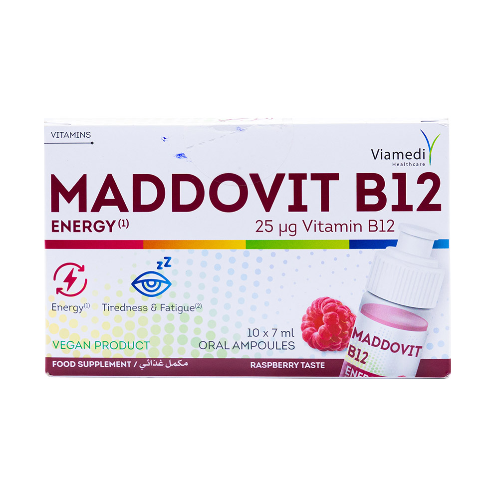Maddox Pharma Swiss Maddovit B12 Energy-10Serv.-Oral Amp.-Raspberry