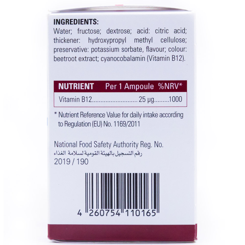 Maddox Pharma Swiss Maddovit B12 Energy-10Serv.-Oral Amp.-Raspberry