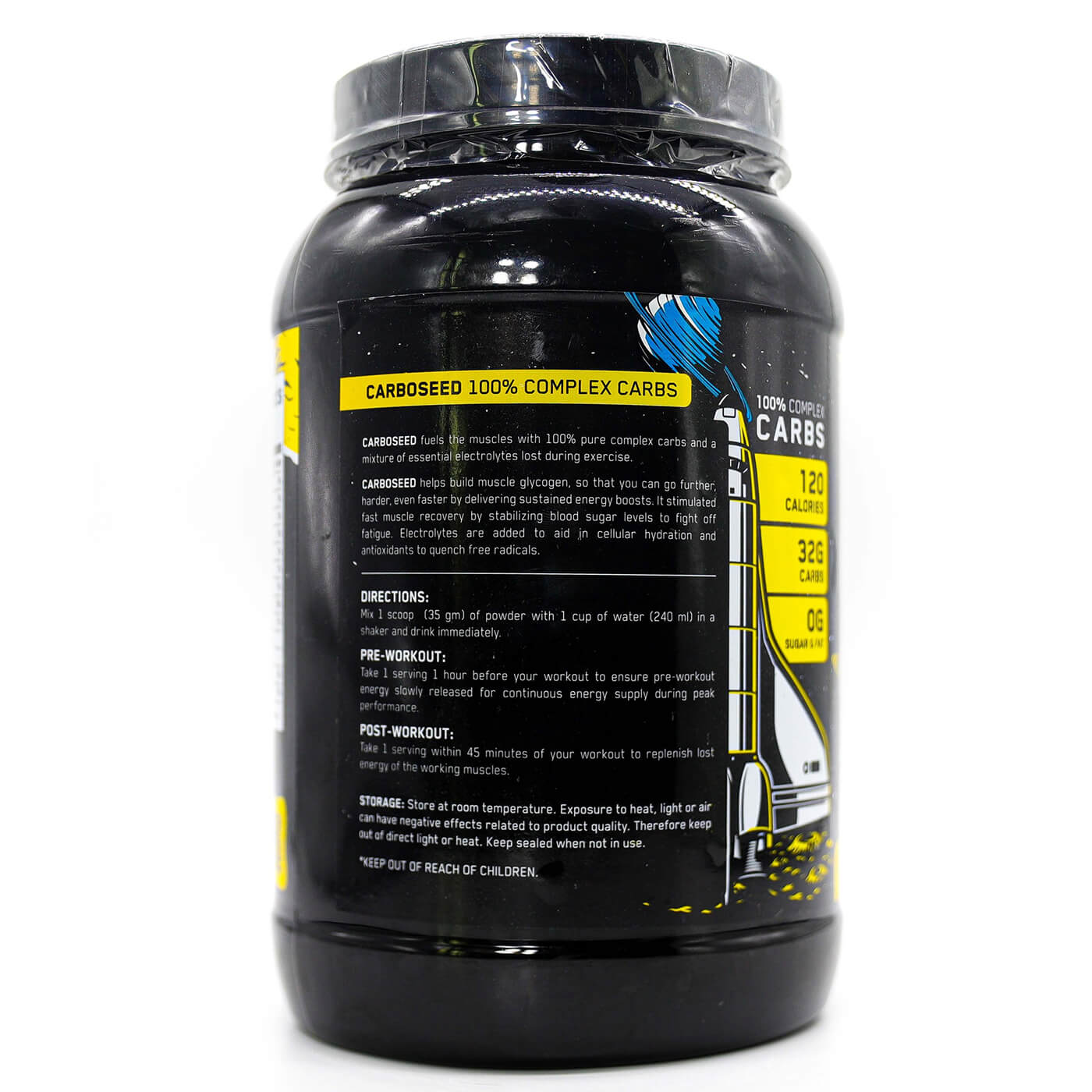 Muscleseed Carbo Seed Carbohydrate Powder-45Serv.-1.5KG-Lemon Mint