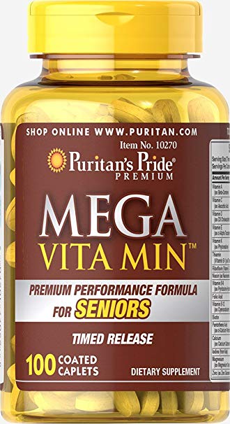 [025077102709] Puritan's Pride MEGA Vita Min-50Serv.-100Caplets