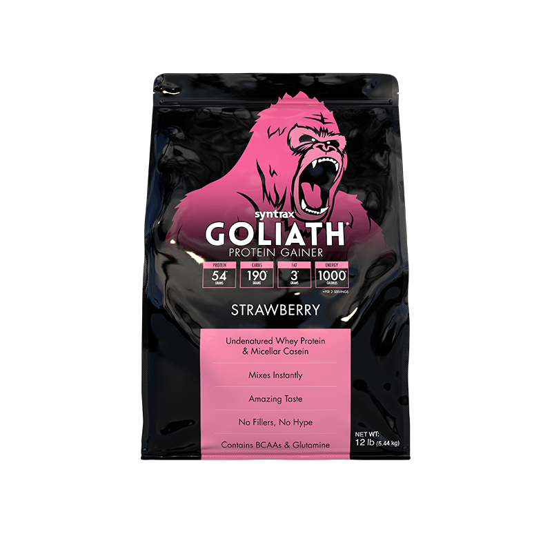 [893912125394] Syntrax Goliath Protein Gainer-41Serv.-5.44KG-Strawberry