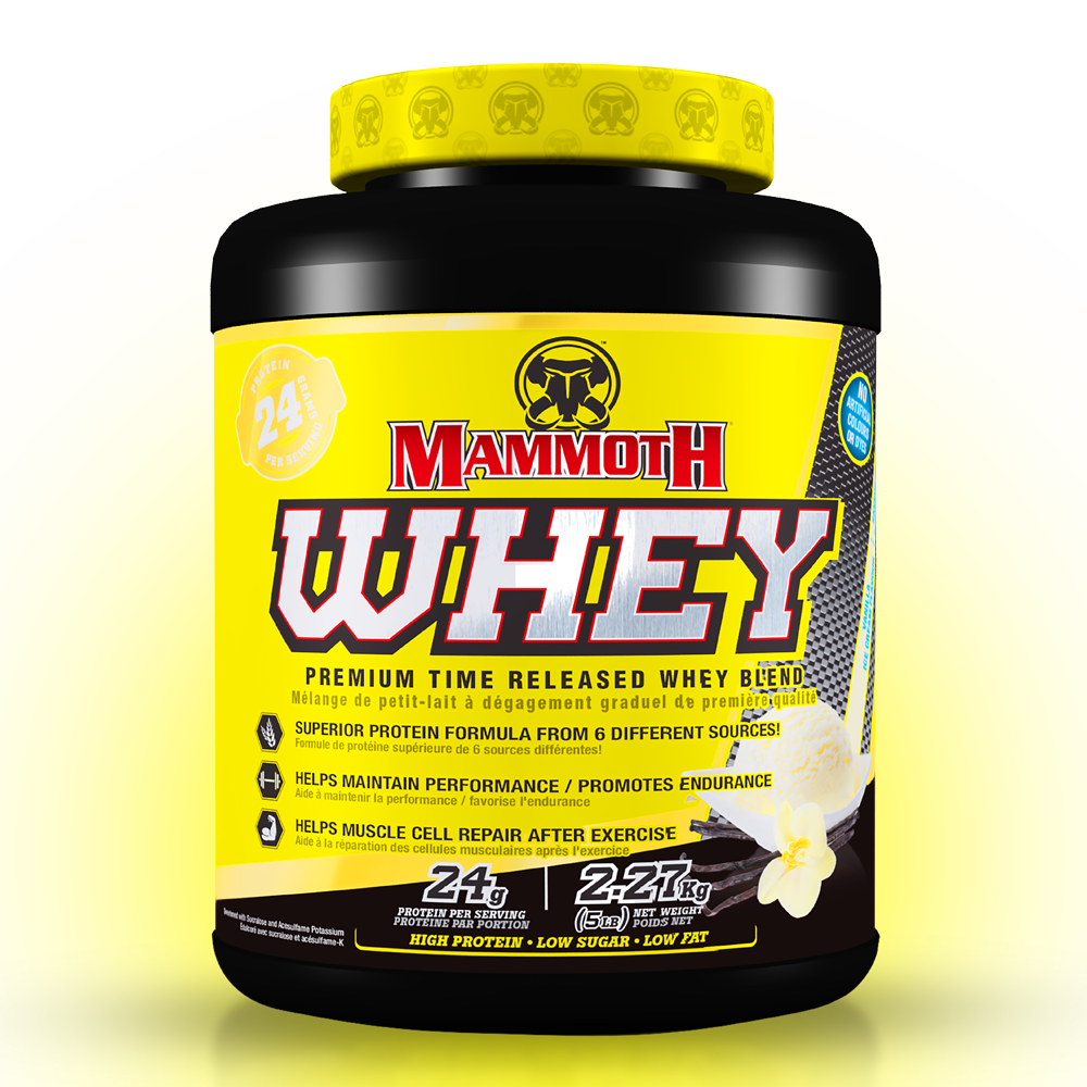 [625486102224] Mammoth Supplements Whey-63Serv.-2.27Kg-Vanilla