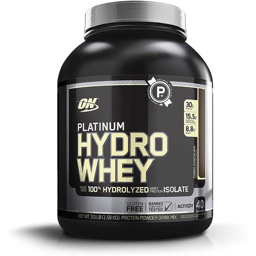 [748927026382] Optimum Nutrition Platinum Hydro Whey-40Serv.-1.59KG-Turbo Chocolate