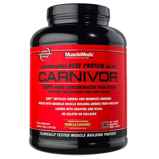 [891597002672] Musclemeds Bioengineered Beef Protein isolate Carnivor-56Serv.-1904G-Vanilla Caramel