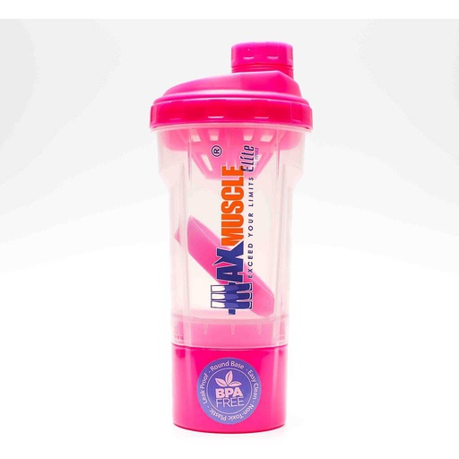 [6224009096633] Max Muscle Smart Shaker-550ml-Clear Pink