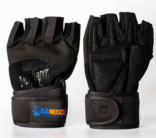 [151102] Max Muscle Lifting Gloves&amp;Wrist Support-L-Black