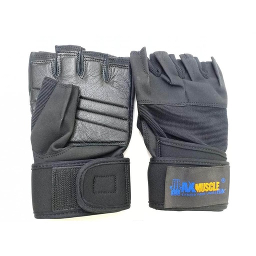 [151241] Max muscle gloves with wrist support-Black-S