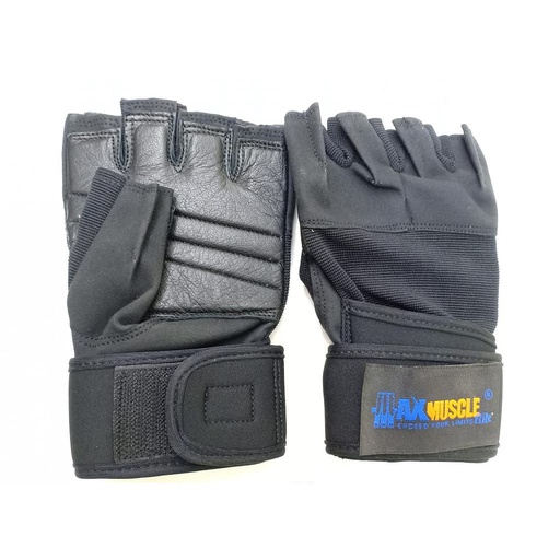 [151242] Max muscle gloves with wrist support-Black-M