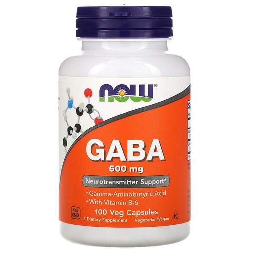 [733739000873] Now Foods Gaba 500mg-100Serv.-100Veg Caps