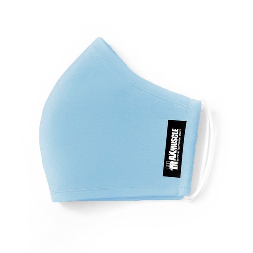 [151264] Max Muscle Washable Cotton Face Mask With Rubber Band-Baby Blue