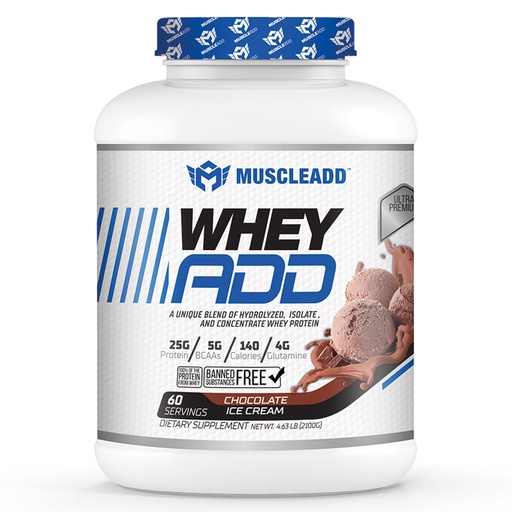 [6224009363469] Muscle Add Whey Add-60Serv.-2100G-Chocolate Ice Cream