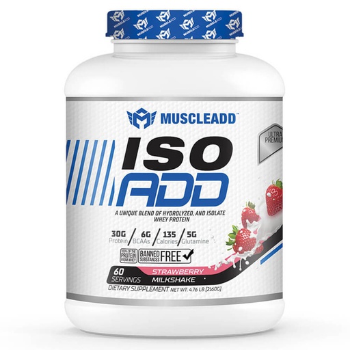 [6224009363537] Muscle Add Iso Add-60Serv.-2160G.-Strawberry Milkshake