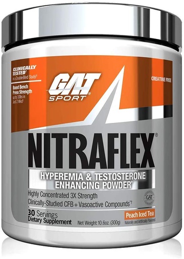 [816170022076] Gat Sport Nitraflex-30Serv.-300G-Peach Iced Tea