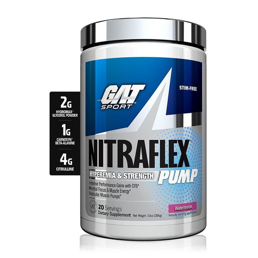 [816170022380] Gat Sport Nitraflex Pump-20Serv.-284G-Watermelon