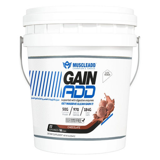 [6224009363599] Muscle Add Gain Add-22Serv.-5.44KG-Chocolate