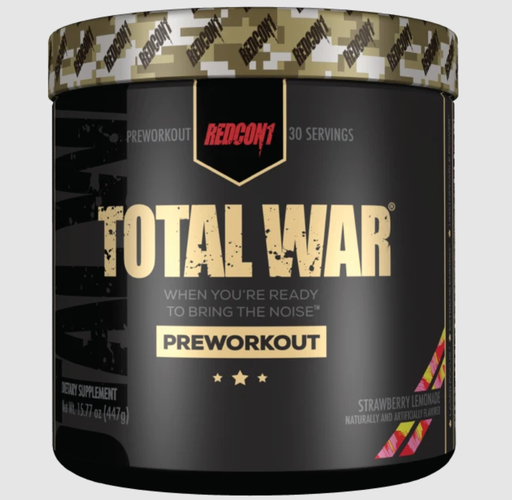 [810044572674] Redcon1 Total War Preworkout-30Serv.-441G-Strawberry Lemonade