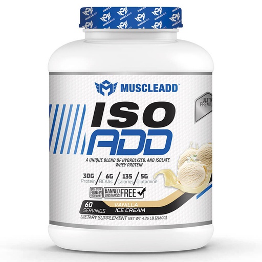 [6224009363544] Muscle Add Iso Add-60Serv.-2160G.-Vanilla Ice Cream