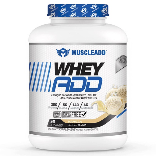 [6224009363483] Muscle Add Whey Add-60Serv.-2100G-Vanilla Ice Cream