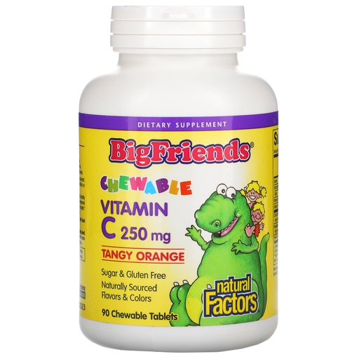 [068958013954] Bigfriends Vitamin C 250Mg-90serv.-90Chewable Tabs.