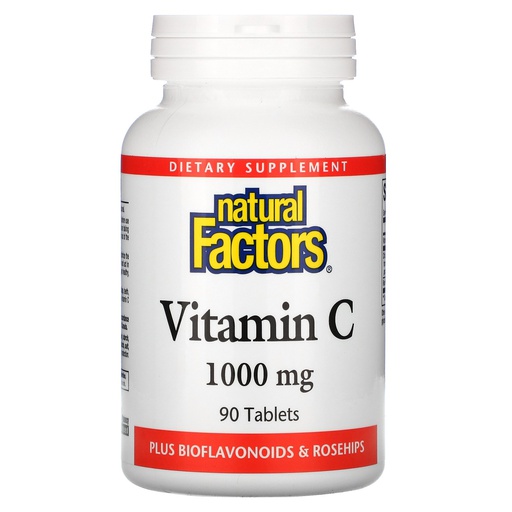 [068958013442] Natural Factors Vitamin C 1000-90Serv.-90Tabs.