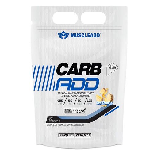 [6223007820455] Muscle Add Carb Add-30Serv.-1500G-Pineapple