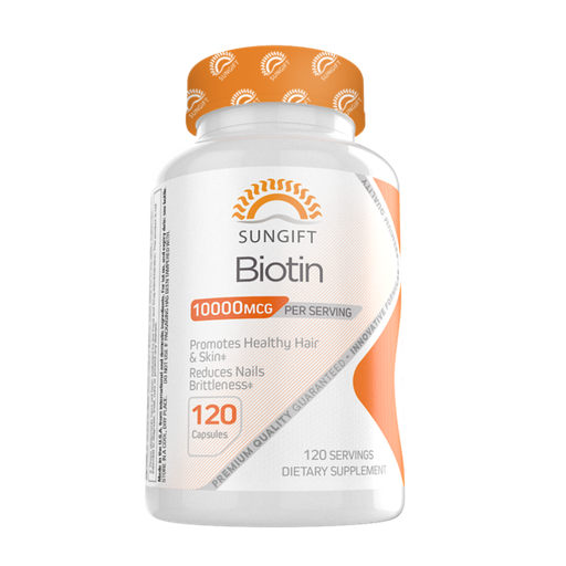 [850019632064] Sun Gift Biotin 10000MCG-120Serv.-120Caps.