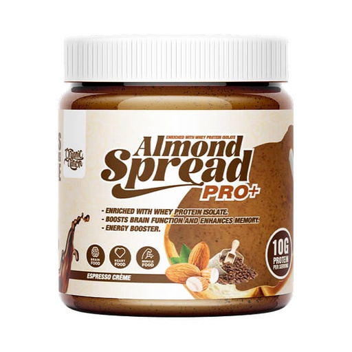 [6222023701779] Organic Nation Almond Spread pro+ Enriched With Whey protein Isolate-275G-Espresso Creme