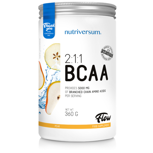 [5999564317097] Nutriversum BCAA 2:1:1 Flow-360G-30Serv.-Pear