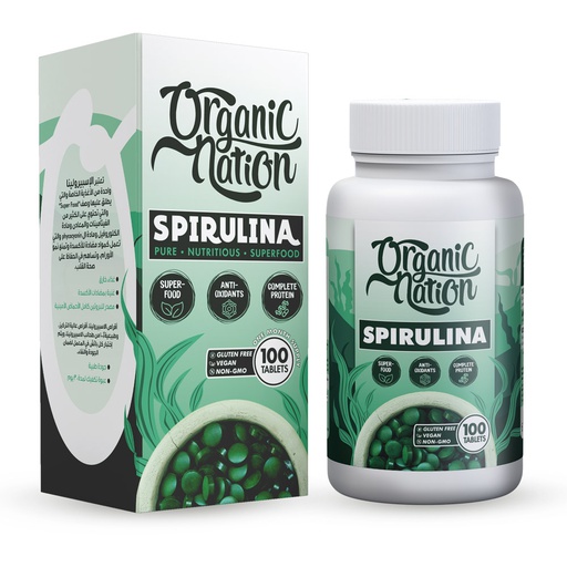 [6222023701892] Organic Nation Spirulina-33Serv.-100Tabs.