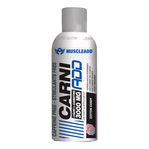 [6223007820479] Muscle Add Carni Add 3000MG-32Serv.-480Ml-Cotton Candy