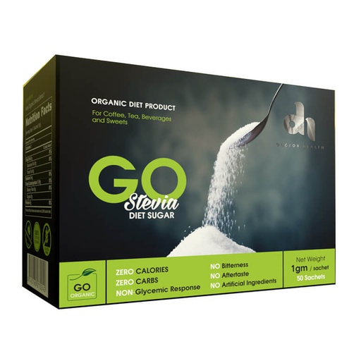 [0745760272242] Dr.Health Go Stevia Diet Sugar-50Sachets