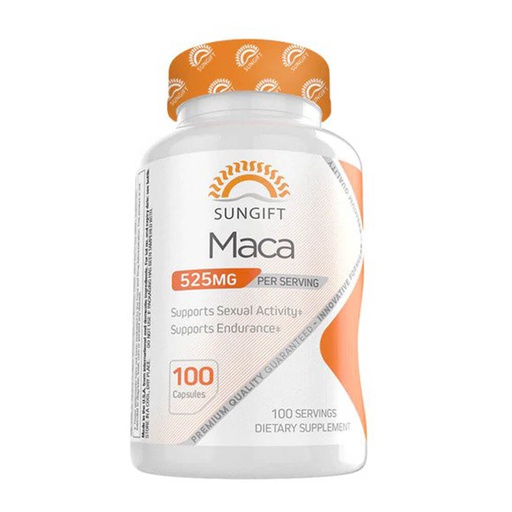 [850019632026] Sun Gift Maca 525Mg-100Serv.-100Caps.